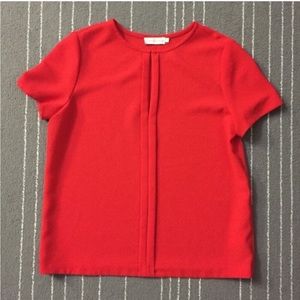 Tory Burch Red Short Sleeve Blouse